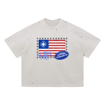 Distressed Flag Tee