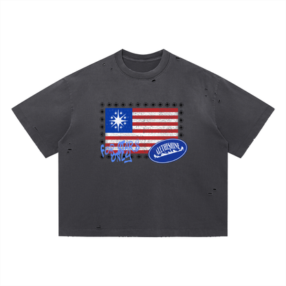 Distressed Flag Tee